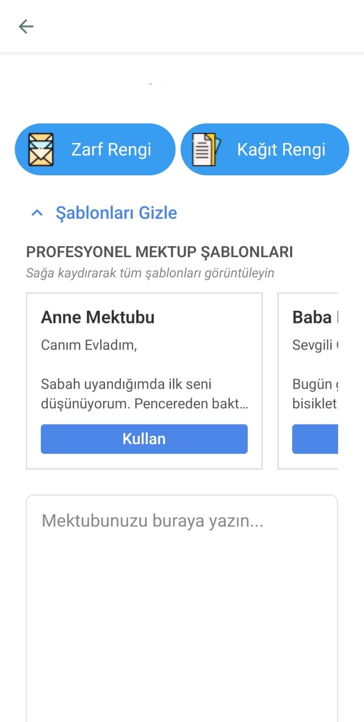 Mektup Cezaevine Uygulama Ekran Görüntüsü
